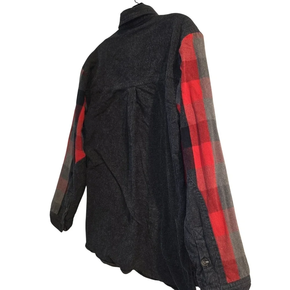 Avalanche Fleece-Lined Buffalo Plaid Long Sleeve Button-Down Shirt Men's M